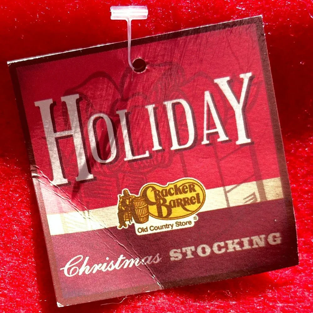NWT Adorable set of 4 Christmas stockings with slot to insert a photo